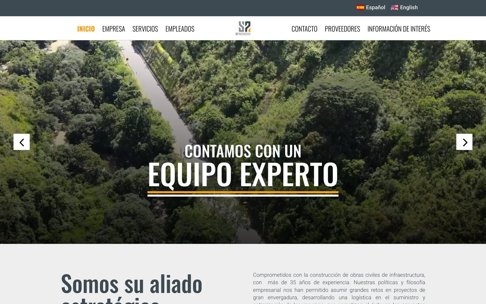 SP Ingenieros website