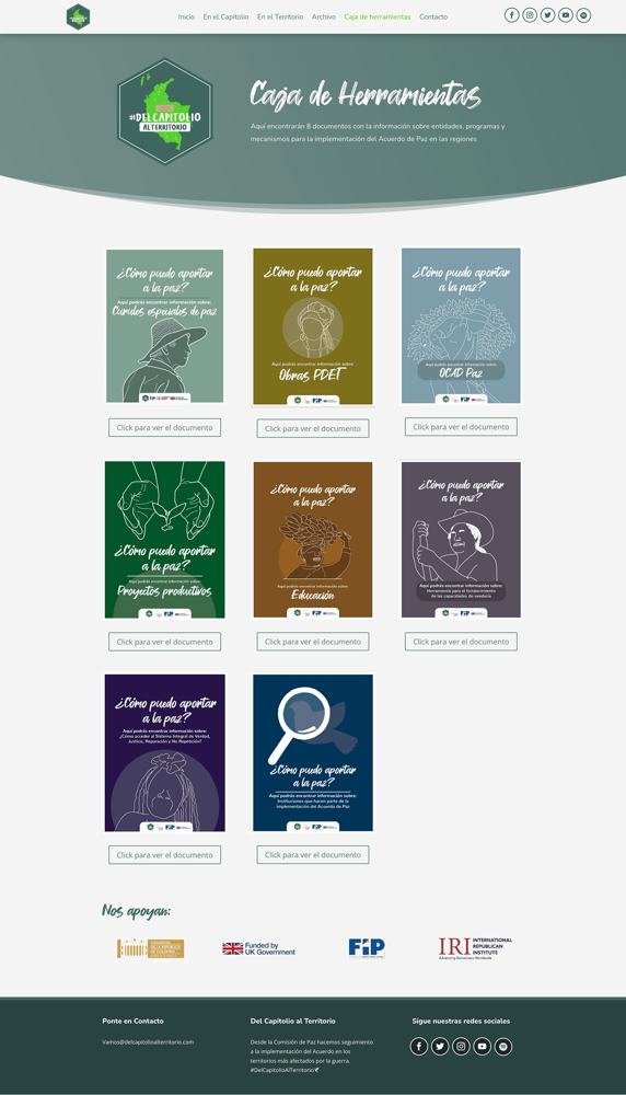 Capitol to Territory website page