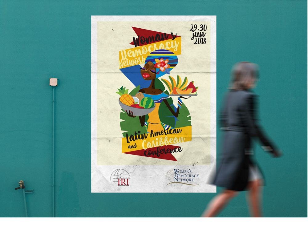 Poster for the WDN Latin American and Caribbean Conference, Cartagena 2018
